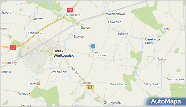 mapa Bruczków, Bruczków na mapie Targeo